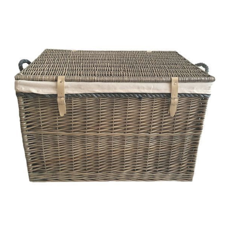 Brambly Cottage Large Storage Wicker Basket with Lining & Reviews
